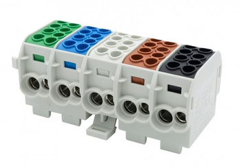 Złączka szynowa HLS 5x125A-2 (1x35,1x25/1x35,1x25) (3L+N+PE) F-elektro F2.0531