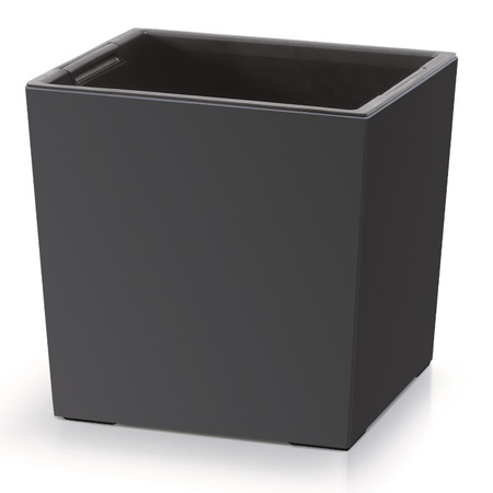 Doniczka z wkładem antracytowa URBI SQUARE LOW DURS240L-S433