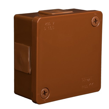 Puszka natynkowa hermetyczna brązowa 86x86x40 IP55 Viplast 02102