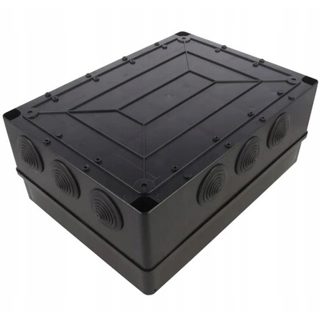 Puszka natynkowa hermetyczna czarna IP65 300 x 220 x 120mm Pawbol S-BOX 516CZ