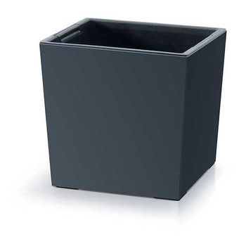 Doniczka kwadratowa z wkładem antracytowa URBI SQUARE LOW DURS300L-S433