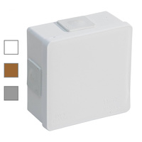 Puszka natynkowa hermetyczna szara 86x86x40 IP55 Viplast 00103