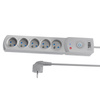 Przedłużacz przeciwprzepięciowy 5-gniazd 3m szary 10A 2300W Plastrol W-100035