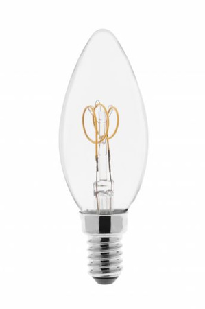 Żarówka LED FILAMENT SPIN 3,0W 165lm 2200K C35, E14 360st GTV LD-C35FLS3-22
