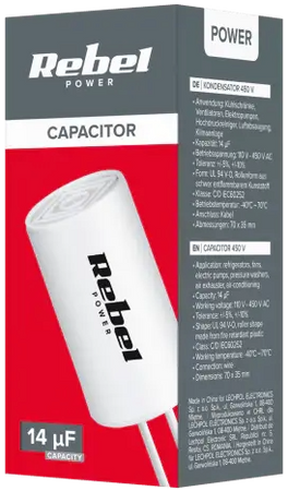 Kondensator 14uF 450V do silników jednofazowych URZ3131 LECHPOL