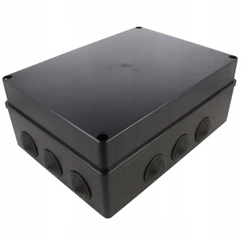 Puszka natynkowa hermetyczna czarna IP65 300 x 220 x 120mm Pawbol S-BOX 516CZ