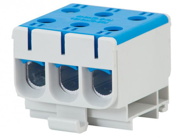 Złączka szynowa 3-torowa 3 x 3 x 50mm2 Al/Cu niebieska F-Elektro F2.0316