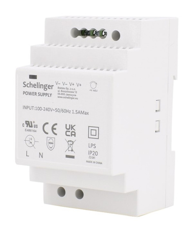 Zasilacz na szynę DIN TH-35 24V DC 60W Bemko  A21-LDD060-3P-24V