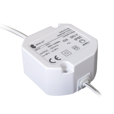 Zasilacz LED 12V DC 12W 1A IP65 z zabezpieczeniami Breve ZLDP 12-12YCL 19712-9036