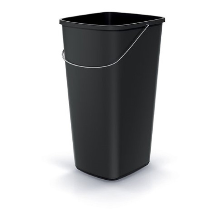 Kosz na śmieci z rączką bez pokrywy czarny 25 L BASIC Keden NSAB25U-S411