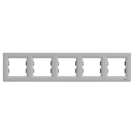 Ramka 5-krotna pozioma aluminium Asfora EPH5800561 Schneider