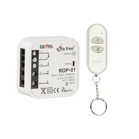 Zestaw sterowania bezprzewodowego uniwersalny (ROP01+P257/2) RZB-05 Zamel EXF10000077