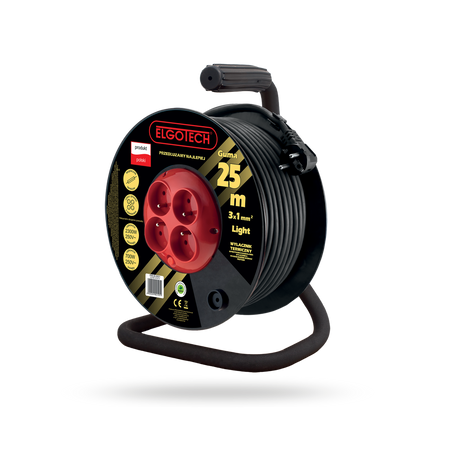 Przedłużacz bębnowy z uziemieniem 40m OW 3x1,5 4xGS STRONG Elgotech PZB-40-40G