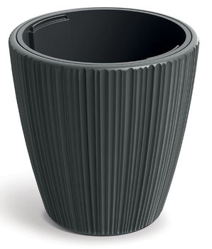 Doniczka z wkładem ciemny szary ORO DBOR470-419U