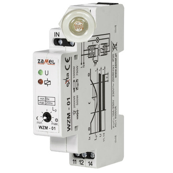 Automat zmierzchowy modułowy 16A 230V 0-200lx WZM-01/S1 Zamel EXT10000142