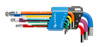 Zestaw kluczy sześciokątnych długie kodowane 9 szt.Hogert HT1W806