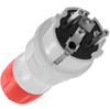 Wtyczka hermetyczna z uziemieniem IP54 16A 2P+Z 250V szary-czerwony Plastrol W-98000