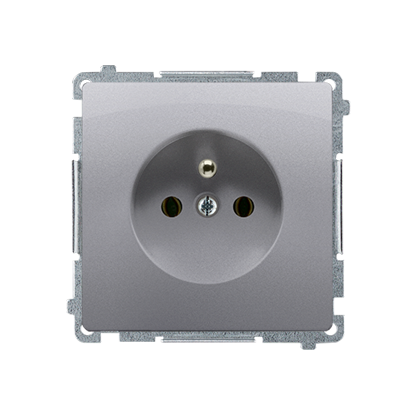 Gniazdo pojedyncze z uziemieniem stal inox Basic BMGZ1.01/21 Kontakt-Simon