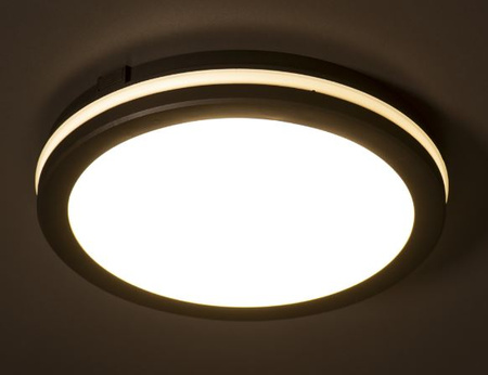 Plafon okrągły czarny LED BENO ECO 40W 4050lm 3000/4000/6500K IP54 Kanlux 38387