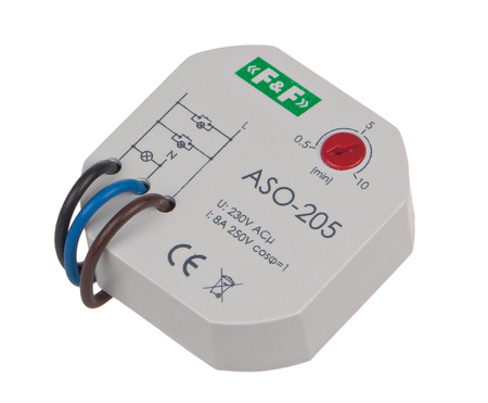 Automat schodowy do puszki fi60 10A 0,5-10min 230V AC F&F ASO-205