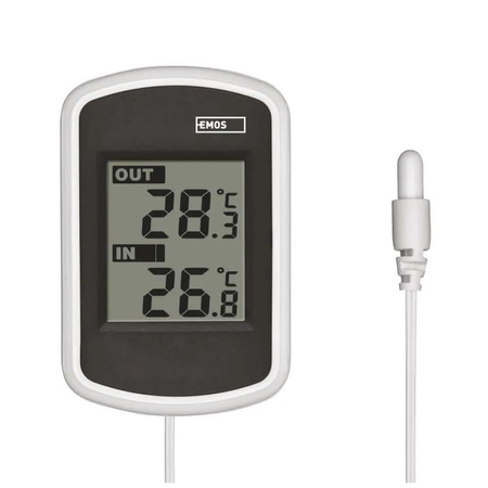 Termometr z sondą przewodową 2 m 18 × 57 × 85 mm E0041 EMOS
