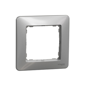 Ramka 1-krotna srebrne aluminium Sedna Design SDD313801 Schneider