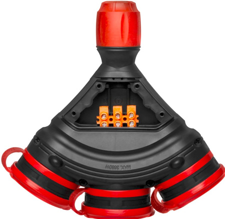 Rozgałęźnik 3-gniazda przenośne hermetycznyne IP54 Plastrol W-01156