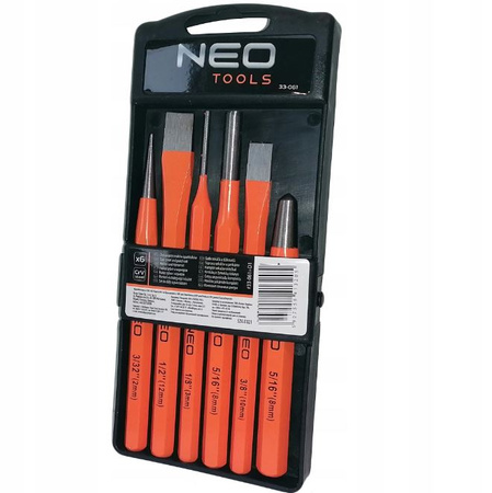 Zestaw wybijaków przecinaków i punktaków 6szt. NEO 33-061