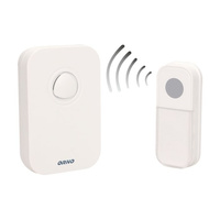 Dzwonek bezprzewodowy biały FADO DC bateryjny 36dźwięków 80m Orno OR-DB-KF-134