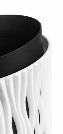 Doniczka z wkładem biała SANDY ROUND DSR190-S449