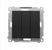 Wyłacznik potrójny czarny mat Simon 55 TW31.01/149 Kontakt-Simon