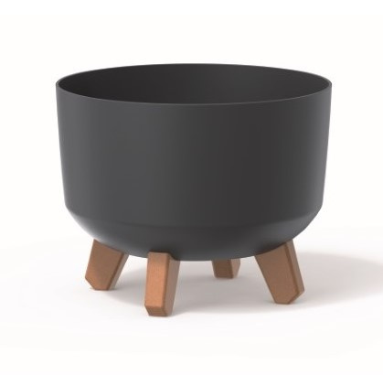Doniczka na nóżkach okrągła antracytowa Gracia Standard DGRL240-S433