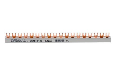 Szyna łączeniowa 12-modułowa 3F 63A  Pawbol E.4038