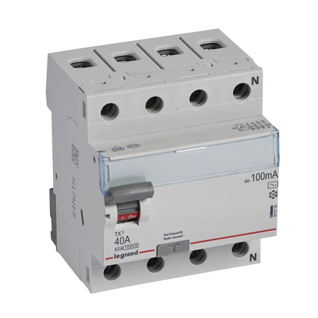Wyłącznik różnicowoprądowy 4P 40A 100mA TX3 Legrand 411718
