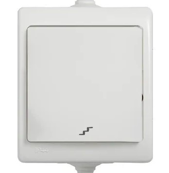 Łącznik schodowy natynkowy hermetyczny biały IP44 VENA 150406 