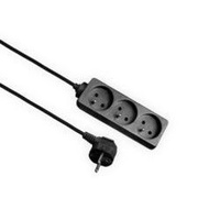 Przedłużacz z uziemieniem czarny 3-gniazda 5m OMY 3x1 Elgotech EPS-305-2