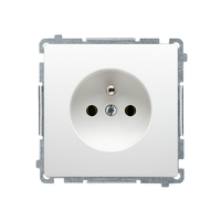 Gniazdo pojedyncze z uziemieniem białe Basic BMGZ1.01/11 Kontakt-Simon