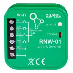 Nadajnik interfejs 4 wejść WiFi dopuszkowy SUPLA RNW-01 SPL10000027