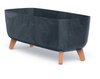 Doniczka antracytowa na nóżkach GRACIA CASE BETON EFFECT DGCL400E-S433