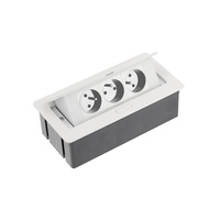 Gniazdo meblowe wpuszczane 3-gniazda z/u SOFT białe GTV AE-PBSC3GU-10