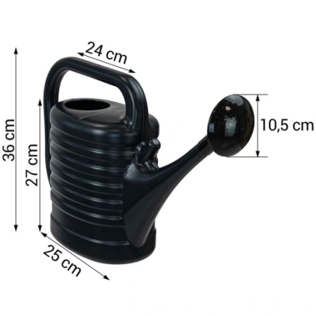 Konewka ogrodowa plastykowa antracyt 10 L ZEBRA Prosperplast KZ10-S433