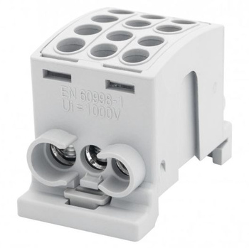 Złączka szynowa szara HLK 100A-3 (1x25,2x16 / 1x25,2x16) F-elektro F2.0362
