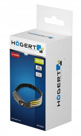 Latarka czołowa LEd akumulatorowa USB 10 funkcji Hogert  HT1E427