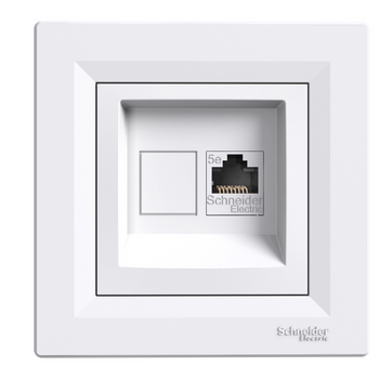 Gniazdo komputerowe pojedyncze RJ45 kat.5e białe Asfora EPH5000121 Schneider