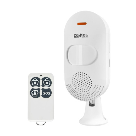 Mini alarm z wbudowanym czujnikiem i syreną 90dB sterowany pilotem ZAM-400 Zamel GAR10000076