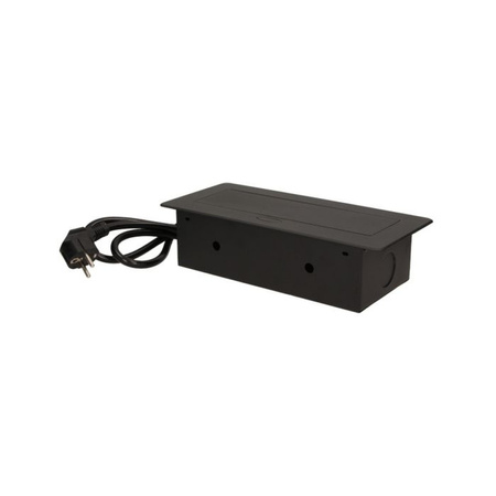 Gniazdo meblowe wpuszczane w blat 3x2P+Z czarne Orno OR-AE-1337/B 