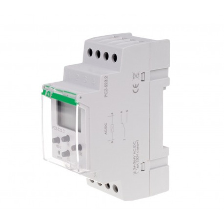 Zegar sterujący cyfrowy 16A impulsowy (szkolny) F&F PCZ-523