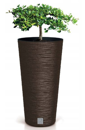 Doniczka z wkłacem kawa Furu Slim Eco Wood DFRH250W-4625W