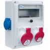 Rozdzielnia budowlana 8-mod 2x32A/5 2x250V IP44 R-BOX Pawbol B.1809