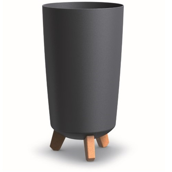 Doniczka na nóżkach antracytowa Gracia Tubus Slim DGTL200-S433